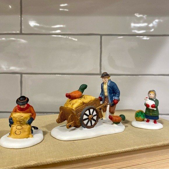 Department 56 Harvest Seed Cart #5645-6 Retired Heritage Village Collection - Picture 1 of 9